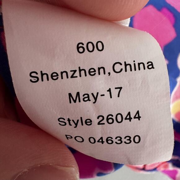 Lilly Pulitzer Sanilla Silk Top Off the Shoulder Pink Fusion Medium Floral - Picture 7 of 10